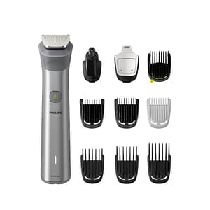 Philips mg5920/15 serie 5000 multi groom kit 10 in 1 regolabarba/tagliacapelli ricaricabile con accessori