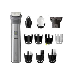 Philips mg5940/15 serie 5000 grooming kit 9 in 1 regolabarba/tagliacapelli ricaricabile viso capelli e corpo con set accessori