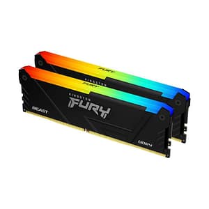 Kingston fury beast rgb kit memoria ram 2x32gb tot 64gb 3.200mhz tipologia dimm tecnologia ddr4 cas 16 black
