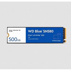 Western digital blue sn580 ssd 500gb m.2 2280 nvme pci express 4.0 lettura 4000 mb/s scrittura 3600 mb/s