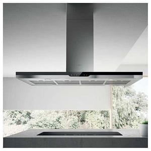 Elica prf0110535 top sense cappa ad isola ixbl-f-120×60 nera acciaio inox classe a