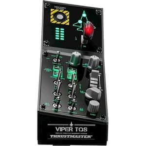 Thrustmaster viper panel per pc pannello di controllo retroilluminato utilizzabile da solo o con il viper tqs 43 pulsanti azione in metallo rilascio trim carrello di atterraggio