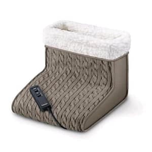 Beurer fwm45 scaldapiedi elettrico con funzione massaggio in microfibra imbottitura felpata 2 regolazioni grigio