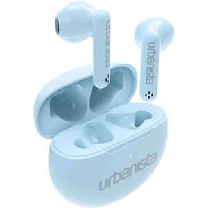 Urbanista auricolari wireless bluetooth 5.3 in ear ipx4 cuffie con doppio microfono 20 ore di riproduzione controlli touch custodia di ricarica austin azzurro