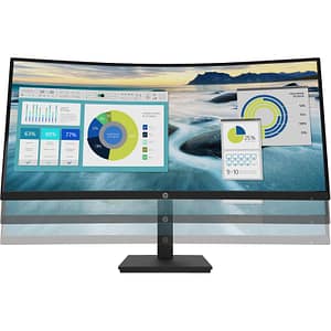Hp monitor curvo 34“ p34hc g4 3440×1440 pixel quad hd led tempo di risposta 5 ms