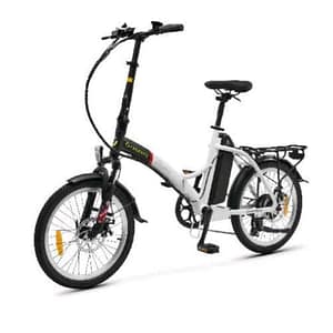 Argento piuma foldable bici elettrica pieghevole 250w ruote da 20 x 1.95 velocita` 25 km/h autonomia fino a 70 km freni a disco silver