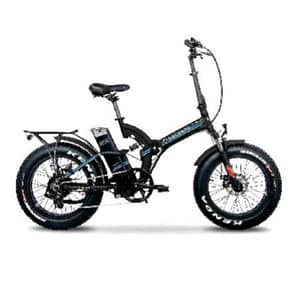 Argento bimax plus bicicletta elettrica a pedalata assistita 250w ruote da 20 x 4 velocita` 25km/h autonomia 30/70 km nero blu