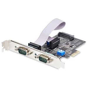 Startech.com scheda seriale pcie a 2 porte scheda pci express a doppia porta rs232-rs422-rs485 (db9)