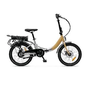 Lancia ypsilon brio bicicletta elettrica pieghevole 250w ruote da 20 autonomia fino a 60 km con portapacchi oro argento