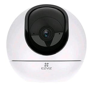 Ezviz h6 telecamera da interno motorizzata 5mpx wi-fi dual band + ethernet visione 360 gradi audio bidirezionale rilevamento attraverso ai intelligenza artificiale