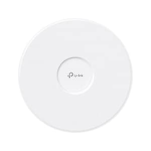 Tp-link omada eap773 access point wirlesee tri-band 2.4-5-6ghz wi-fi 7 9300 mbit/s poe montabile a soffitto o a parete bianco