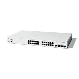 Cisco catalyst 1300-24t-4x switch gestito l3 – 24 x 10/100/1000base-t + 4 x 10 gigabit sfp+ montabile su rack bianco