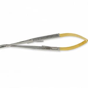 Porta aghi castroviejo c.t. curvo – 14 cm – punte lisce