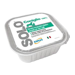 DRN Solo Coniglio Umido per Cani e Gatti Peso Confezione 300 g