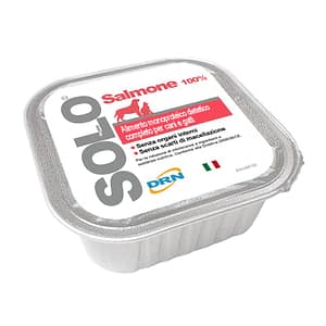 DRN Solo Salmone Umido per Cani e Gatti Peso Confezione 300 g