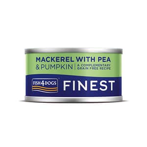 Fish4Dogs Finest Sgombro con Zucca e Piselli Peso Confezione 85 g – KIT 12x