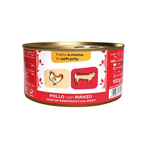 WeNature Pollo con Manzo Umido Soft Jelly per Cani Peso Confezione 150 g – KIT 6x