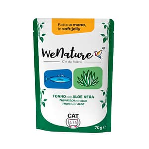 WeNature Tonno con Aloe Vera Soft Jelly Umido in Busta per Gatti Peso Confezione 70 g – KIT 12x