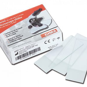 Vetrini molati-sabbiati 26x76x1,2 mm – conf. 200 pz.