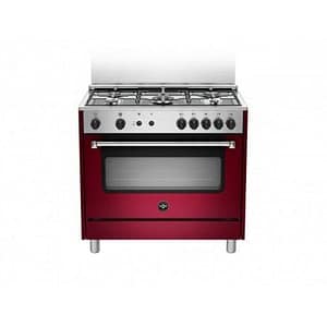 Bertazzoni La Germania AMN965GVIV Cucina Gas 5 Fornelli con Forno da 90 cm Rosso#CONSEGNA IN 3 SETTIMANE##CONSEGNA IN 3 SETTIMANE#