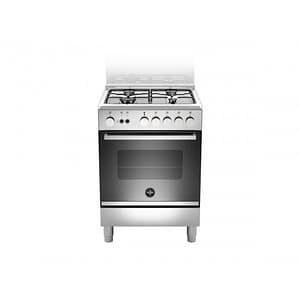 La Germania FTR664GXV Cucina Gas 4 Fornelli con Forno da 60 cm Nero, Acciaio inossidabile#CONSEGNA IN 3 SETTIMANE##CONSEGNA IN 3 SETTIMANE#