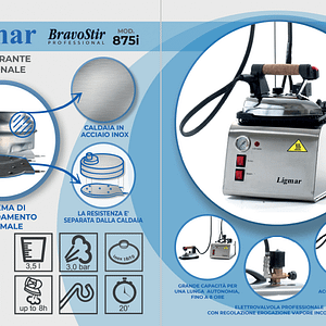 BravoStir Professional modello 875i – Sistema Stirante Professionale Made in Italy -#CONSEGNA IN 3 SETTIMANE#