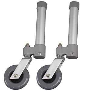 Ruote piroettanti per deambulatori a 2 mani