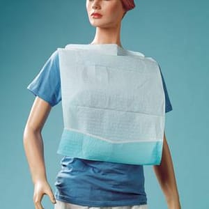 Bavaglio paziente politenato 40×50 cm azzurro – 300 pz.