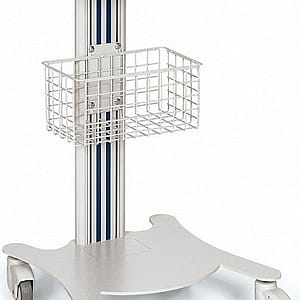 Carrello Medicale Multifunzione con 1 ripiano 26x26cm e cestino SUPER EASY BASIC (H.79cm)