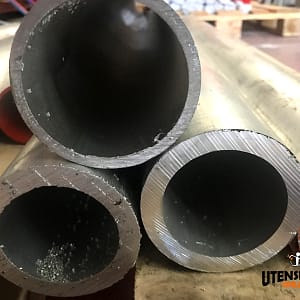 Barre tonde forate alluminio estruso AW 6063 50×90 250mm