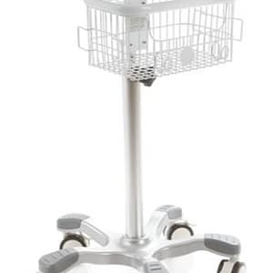 CARRELLO PER APPARECCHIATURE ELETTROMEDICALI CON CESTINO
