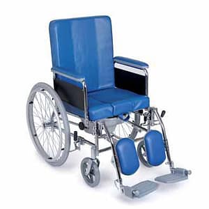 SEDIA COMODA AD AUTOSPINTA CON FRENI SULLE RUOTE POSTERIORI – Seduta L 43×42 P cm