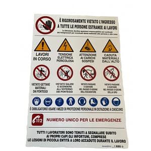 Cartello Dakota 70×100 cm INFORMAZIONI CANTIERE