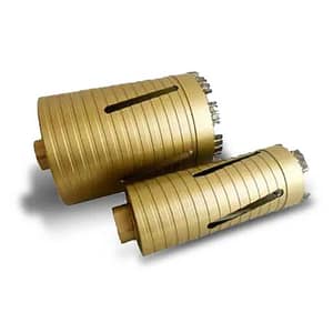 Corona diamantata spiralata Rurmec CSP per carotatura a secco su mattoni e laterizzi, 62mm