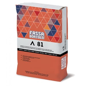 Rasante adesivo Fassa A81 bianco per blocchi in cemento cellulare espanso (Sacco da 25 Kg e 5 sacchi da 5 Kg)