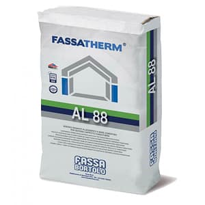 Collante-Rasante Fassa AL88 alleggerito a base cementizia bianco per Sistemi Fassatherm (Sacco da 25 Kg)