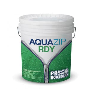 Impermeabilizzante Fassa AQUAZIP RDY guaina elastica in pasta pronta all’uso per l’interno (Secchio da 5 e 15 lt)