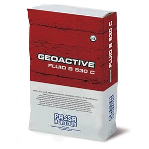 Malta cementizia Fassa Geoactive Fluid B530C a reologia controllabile da fluida a superfluida, espansiva (Sacco da 25 Kg)