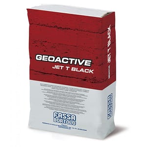 Malta cementizia Fassa Geoactive Jet T Black monocomponente rapida, di colore nero (Sacco da 25 kg)