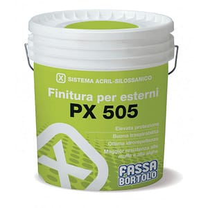 Finitura Fassa PX505 acril-silossanica riempitiva bianca (Secchio da 5 e 14 lt)