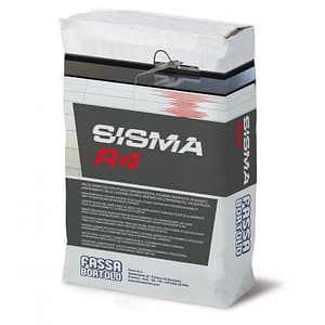 Malta cementizia Fassa Sisma R4 monocomponente polimero-modificata e fibrorinforzata (Sacco da 25 kg)