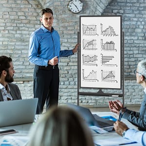 Costway Lavagna bianca regolabile in 2 altezze con ruote pennarelli cancellino magneti, Lavagna a secco reversibile 183,5cm Nero