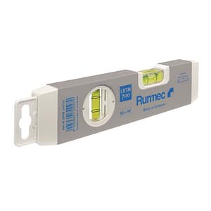 Livella a bolla magnetica compatta Rurmec LRTM 700 in alluminio a profilo liscio rettangolare, 25cm