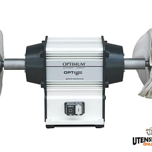 Pulitrice doppia da banco per metalli Optimum GU 20P 600W 230V