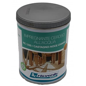 Impregnante all’acqua ceroso Rio Verde per legno Castagno-Noce chiaro RC1230
