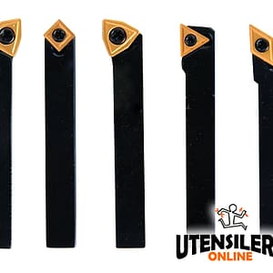 Set 5 Utensili per tornitura LTF gambo MD08 8×8 con inserti