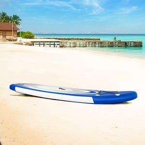 Costway Costawy Tavola da paddle gonfiabile con superficie antiscivolo per giovani e adulti, Tavola da SUP portatile 305x75x15cm