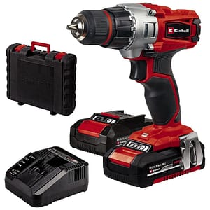 Trapano avvitatore a batteria Einhell TE-CD 18/2 Li in valigetta con 2 batterie 1,5Ah e caricabatterie
