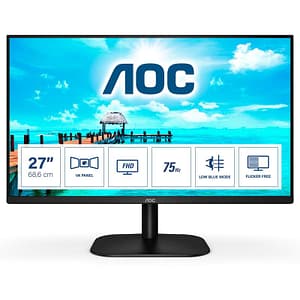 Aoc 27b2dm 27 led va full hd 16:9 75hz 4ms low blue mode vga dvi hdmi black