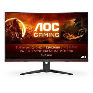 Aoc c32g2ze/bk gamming 31.5 w-led full hd1920x1080p curvo 1 ms 240 hz hdmi displayport nero